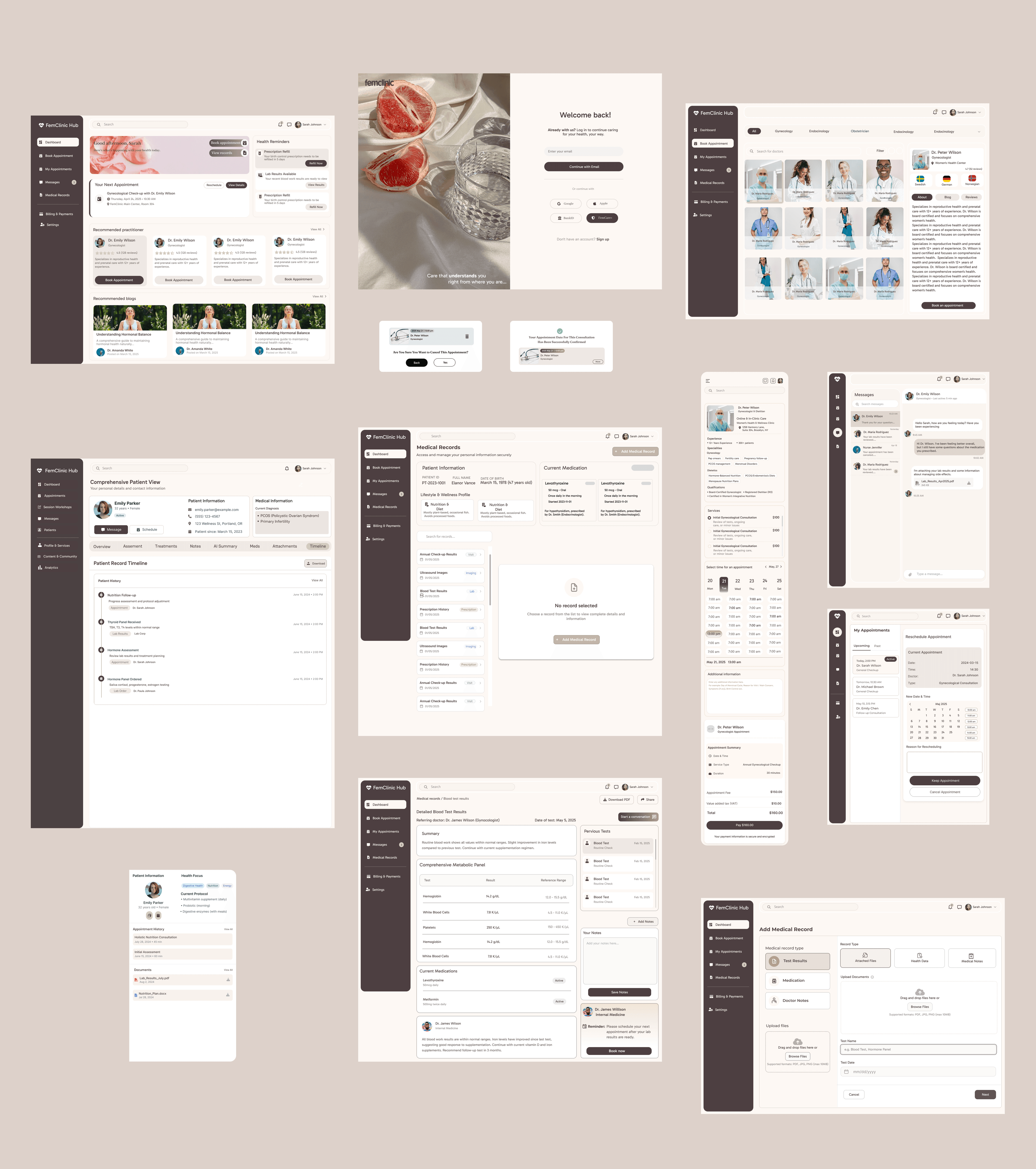 FemClinic dashboard